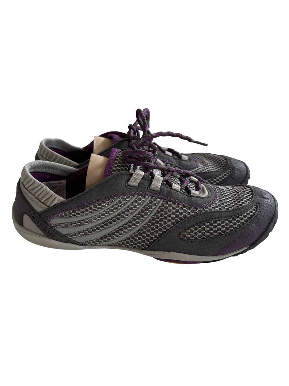 Merrell Pace Glove Barefoot Running Shoes Women's Gray Dark Shadow Sz 7